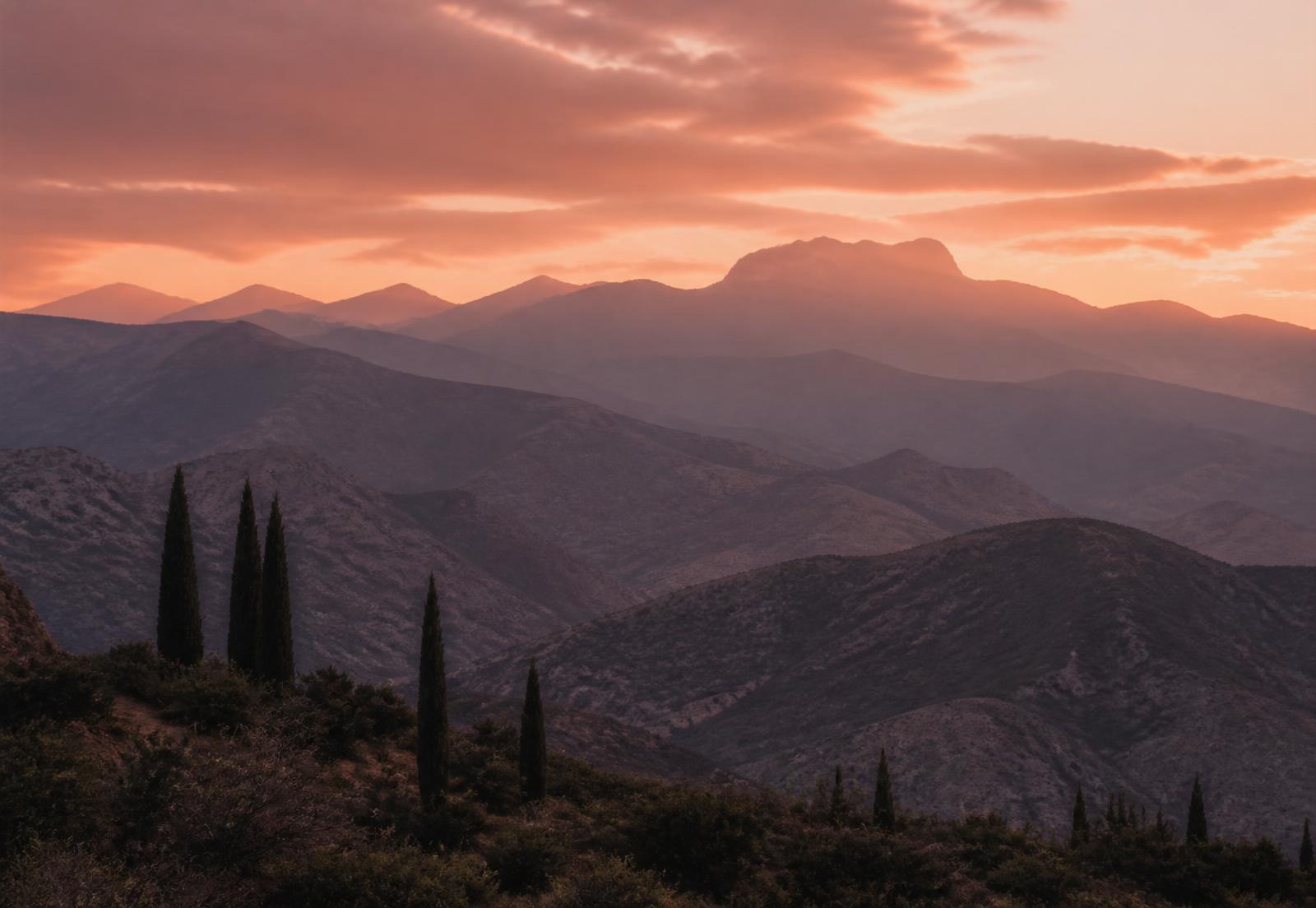 Montañas de Monterrey al atardecer